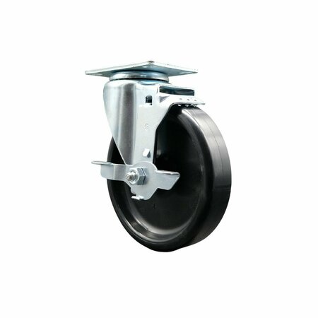 SERVICE CASTER Main Street Equipment 541SPC5B Replacement Caster with Brake MAI-SCC-20S514-POS-TLB